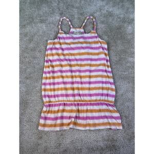 Decree Womens Tank Top Size Medium Pink Orange Striped Y2K Vintage C797